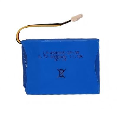 Customized Li Polymer Battery Cell Rechargeable OEM LP-454965-2P-3M 3.7V 3000mAh