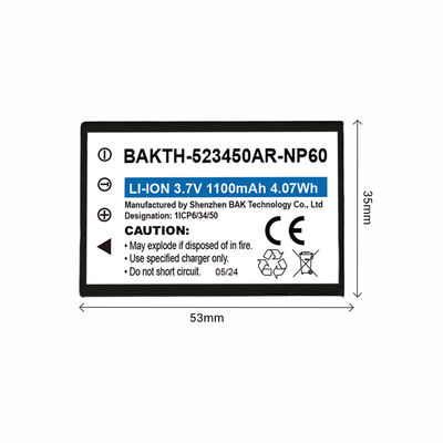 523450AR 1100mAh 3.7 V Lithium Battery Li Ion Battery Bank For Digital Devices