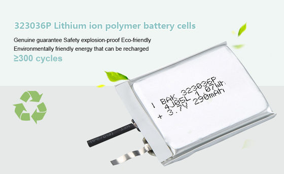 Small Li Pol Battery Rechargeable Li Ion Battery 323036P 3.7V 290mAh