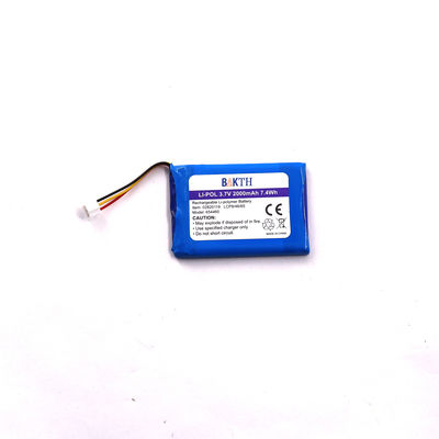 3.7V 2000mAh Rechargeable Li Polymer Battery Pack with Connector for Portable Electronics