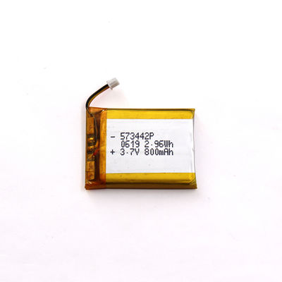 3.7V 800mAh Li Ion Polymer Battery Pack 573442P for Space-Constrained Medical