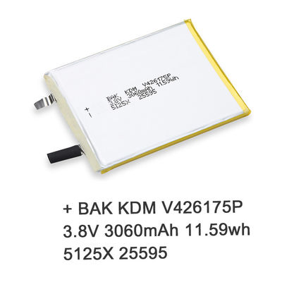 3.7V Rechargeable Li Ion Battery 3060MAh Li Polymer Cell With Customized Size