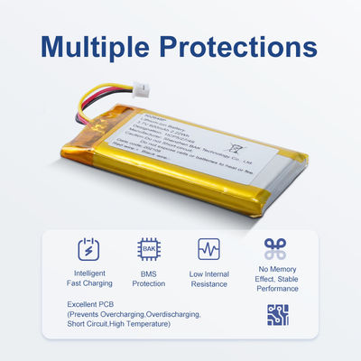 Compact 3.7V 600mAh Li-Polymer Battery Pack for Bluetooth Headsets & Fitness Trackers
