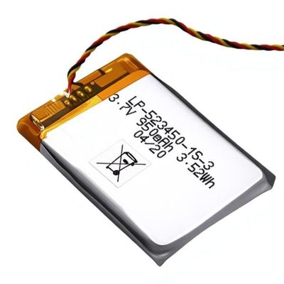 3.7V 950mAh Rechargeable Cell Lithium Polymer Battery Pack for Mini Electronics