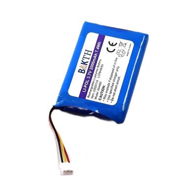 2000mAh Li Polymer Battery Pack 654460 3.7V Polymer Battery With JST Connector