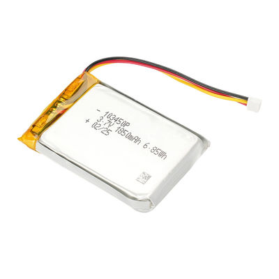 3.7V Li Polymer Battery Pack BAKTH-103450P-1S1P 1850mAh Home Rechargeable Battery Pack