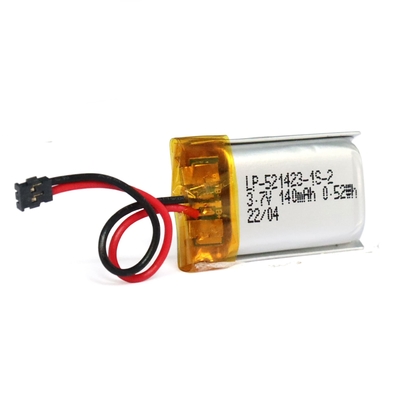 LP-521423-1S-2 Li-Polymer Battery 3.7V 160mAh Rechargeable Cell for Bluetooth Headsets