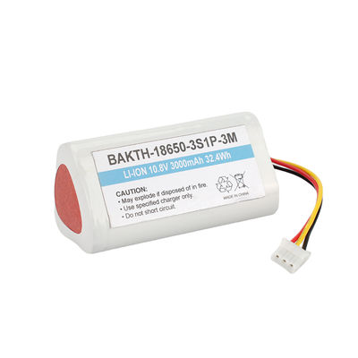 Long-lasting Performance 3S1P 18650 Lithium Battery Pack 10.8V 3000mAh