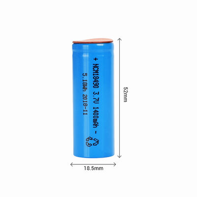 Wide-Temp -40~60℃ 3.6V 1600mAh NCM18490 Li-ion Battery Cell for Industrial Sensors