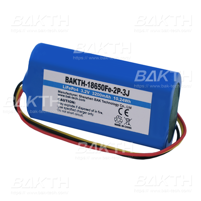 Customizable Battery Pack BAKTH-18650Fe-2P-3J For Medical Devices