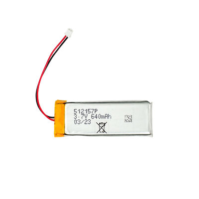 BAKTH-512157P, 3.7 V, 640 mAh, 2.37 Wh