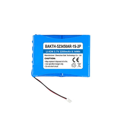 BAKTH-523450AR-1S-2P 3.7V 2200mAh Li-ion Battery Pack Compact Cell Pack for Industrial & OEM Use