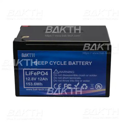 Environmentally Friendly Deep Cycle Battery BAKTH LiFePO4 12.8V 12Ah 153.6Wh