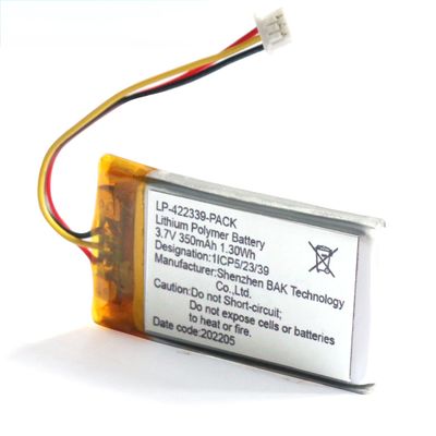 Fast Charge Li Pol Battery LP-422339 3.7V 350mAh For Mobile Wearable Devices