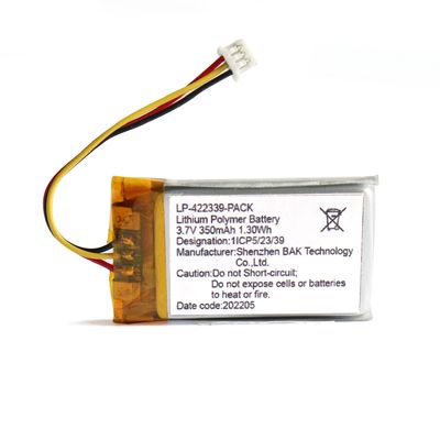 Fast Charge Li Pol Battery LP-422339 3.7V 350mAh For Mobile Wearable Devices