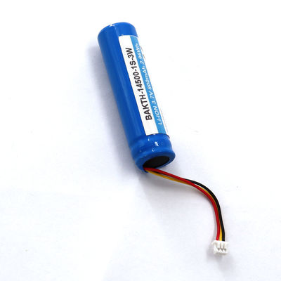 Fishlight Use BAKTH-14500-1S-3W 3.7V 800mAh Rechargeable Lithium Ion Batteries With Lead Out Line