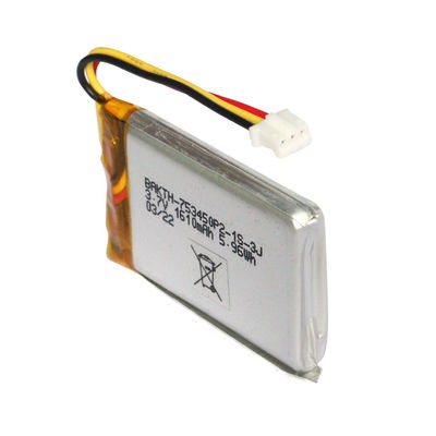 Factory Hot Sales Battery BAKTH-753450P2-1S-3J 1610mah 3.7v Rechargeable Li-pol Lithium Ion Batteries