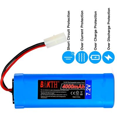 Rechargeable Nickel Metal Hydride Battery Pack For RC Car Truck Airplane Boat 7.2V 4000mAh