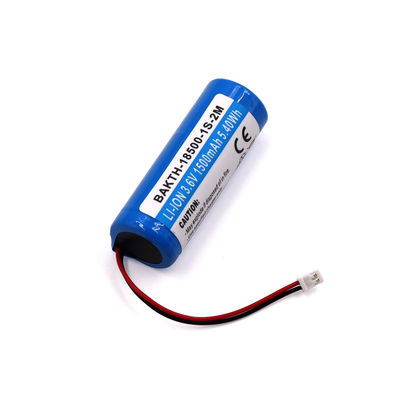 Factory Price High Capacity BAKTH-18500-1S-2M 3.6V 1500mAh Lithium Ion Rechargeable Battery Pack