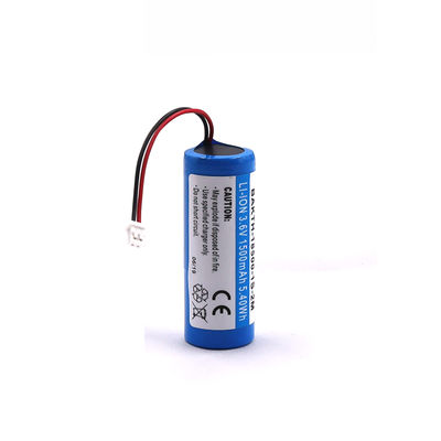 Factory Price High Capacity BAKTH-18500-1S-2M 3.6V 1500mAh Lithium Ion Rechargeable Battery Pack