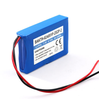 BAKTH-824051P-2S2P-2 7.4V 4.1Ah Hot Sale Rechargeable Lithium Polymer Battery Pack Customized Lithium Ion Batteries