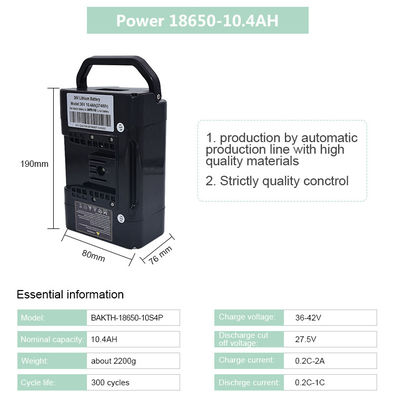 24V 36V 48V Rechargeable Lifepo4 Battery Pack Lithium Battery Pack For E Bike