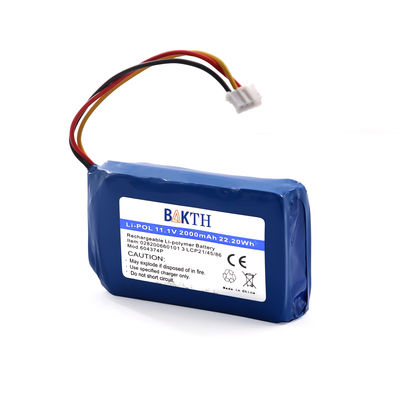 BAKTH-604374P-3S1P-3 11.1V 2000mAh Factory Wholesale Lithium Polymer Battery Pack Rechargeable Lithium Ion Batteries Pack