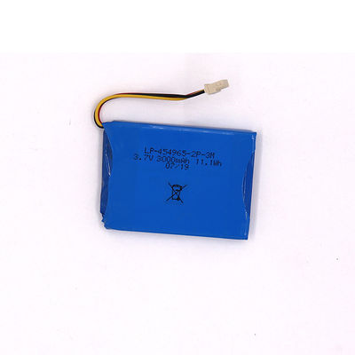 BAKTH-454965P-2P-3M 3.7V 3000mAh Hot Sale Rechargeable Lithium Polymer Battery Pack for Electric Application