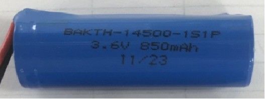 Factory Price OEM High Quality BAKTH-14500-1S1P 3.6V 850mah Lithium Ion Battery Pack Rechargeable Battery Pack