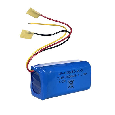 Manufacturer Customized Pack LP-1052650-2S-3  7.4V 1500mah Factory Price Lithium Ion Batteries Pack Rechargeable