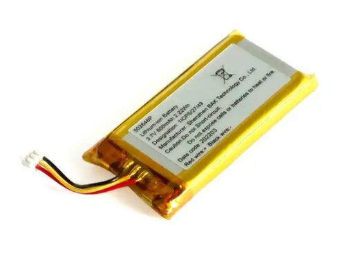 2.22Wh Polymer Lithium Battery 3.7 V 60025P600A 502648P 1S1P 600mAh
