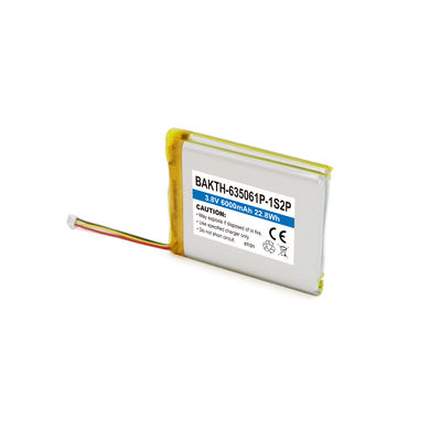 6000mAh Li Polymer Battery Cell 635061P 1S2P 3.8V Rechargeable Li Polymer Battery Pack