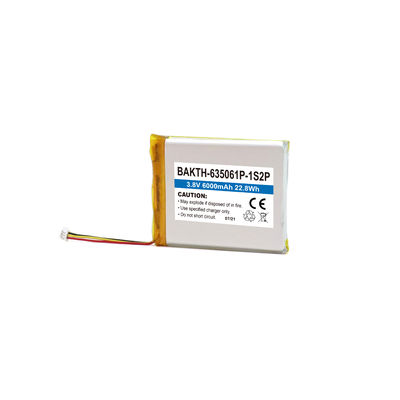 6000mAh Li Polymer Battery Cell 635061P 1S2P 3.8V Rechargeable Li Polymer Battery Pack