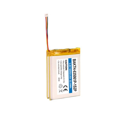 6000mAh Li Polymer Battery Cell 635061P 1S2P 3.8V Rechargeable Li Polymer Battery Pack