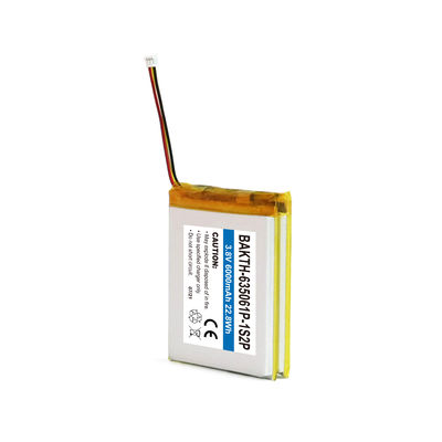6000mAh Li Polymer Battery Cell 635061P 1S2P 3.8V Rechargeable Li Polymer Battery Pack