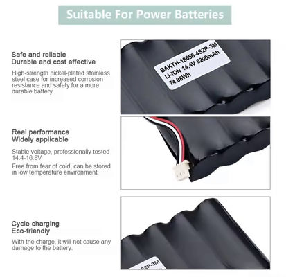 Customized Lithium Ion Batteries 14.4V 5200mAh 18650 4S2P Rechargeable Li-ion Battery Pack for Electric Toys