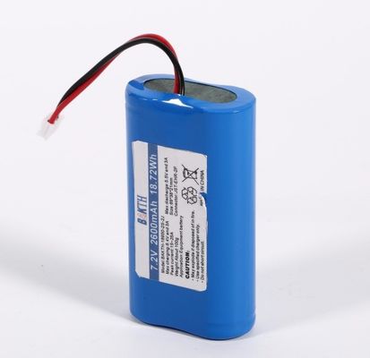 OEM Custom 7.2V Rechargeable Lithium Ion 2600mAh 18650 Battery Cell 2S Li-ion Battery Pack