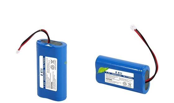 OEM Custom 7.2V Rechargeable Lithium Ion 2600mAh 18650 Battery Cell 2S Li-ion Battery Pack