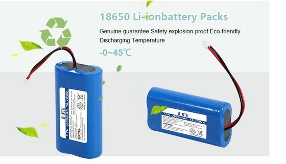 OEM Custom 7.2V Rechargeable Lithium Ion 2600mAh 18650 Battery Cell 2S Li-ion Battery Pack