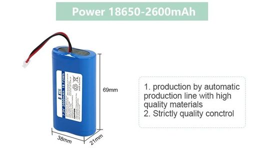 OEM Custom 7.2V Rechargeable Lithium Ion 2600mAh 18650 Battery Cell 2S Li-ion Battery Pack