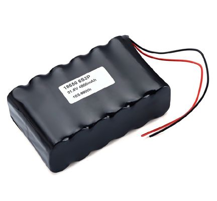 25.2V Electric Skateboard Battery Pack 6S2P 21.6V 5.2Ah Ebike Battery Pack 18650 Li-Ion Battery Pack