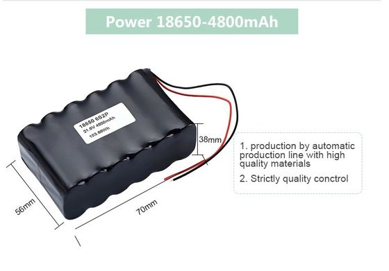 25.2V Electric Skateboard Battery Pack 6S2P 21.6V 5.2Ah Ebike Battery Pack 18650 Li-Ion Battery Pack