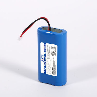 High Rate 7.2V 2600mAh Li-Ion 18650-2S-2J Lithium Ion Battery Pack for Flashlight Use
