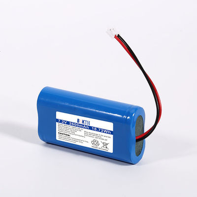 High Rate 7.2V 2600mAh Li-Ion 18650-2S-2J Lithium Ion Battery Pack for Flashlight Use