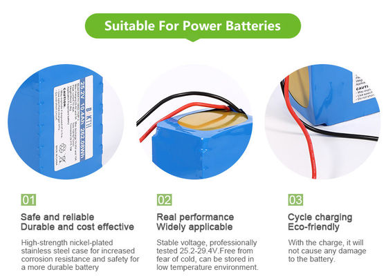 Electric Skateboard Battery Pack Rechargeable 25.2V 10.4ah Flat Li Ion Battery Pack 18650