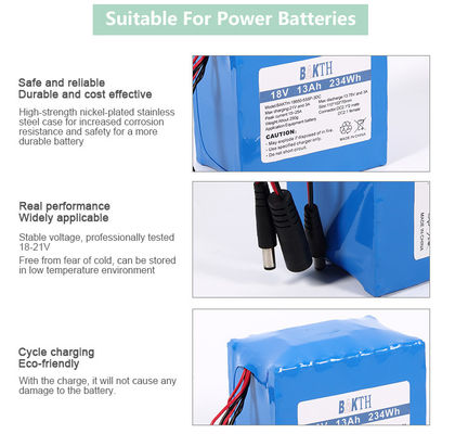 Custom Golf Carts Use Li Ion Battery Packs High Power BAKTH-18650-5S5P-3DC 18V 13Ah Rechargeable Lithium Battery Pack