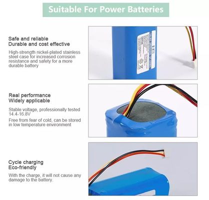 18650 4S1P 14.8v 2600mAh 100% High Quality Customized 18650 Li-ion Battery Pack for Robot Vacuum