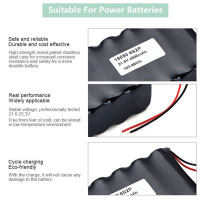 21.6V Rechargeable Lithium Ion 4800mAh 18650 Li-ion Battery Packs