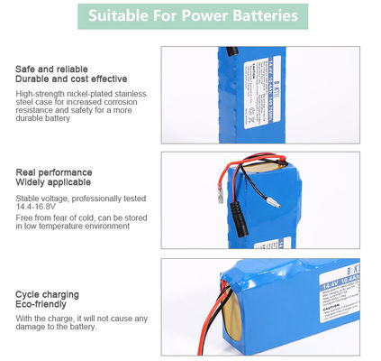 High Power Large Capacity  BAKTH-18650-4S6P-2DC 14.4V 10.4Ah Rechargeable Lithium Battery Pack for Electric Scooters