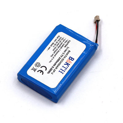 Customized Rechargeable Lithium Ion Battery Pack 523450AR 3.7V 2400mAh for Electric Consumer Appliance